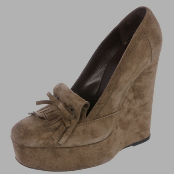 Balenciaga Fringe Platform Wedges - Picture 1 of 5